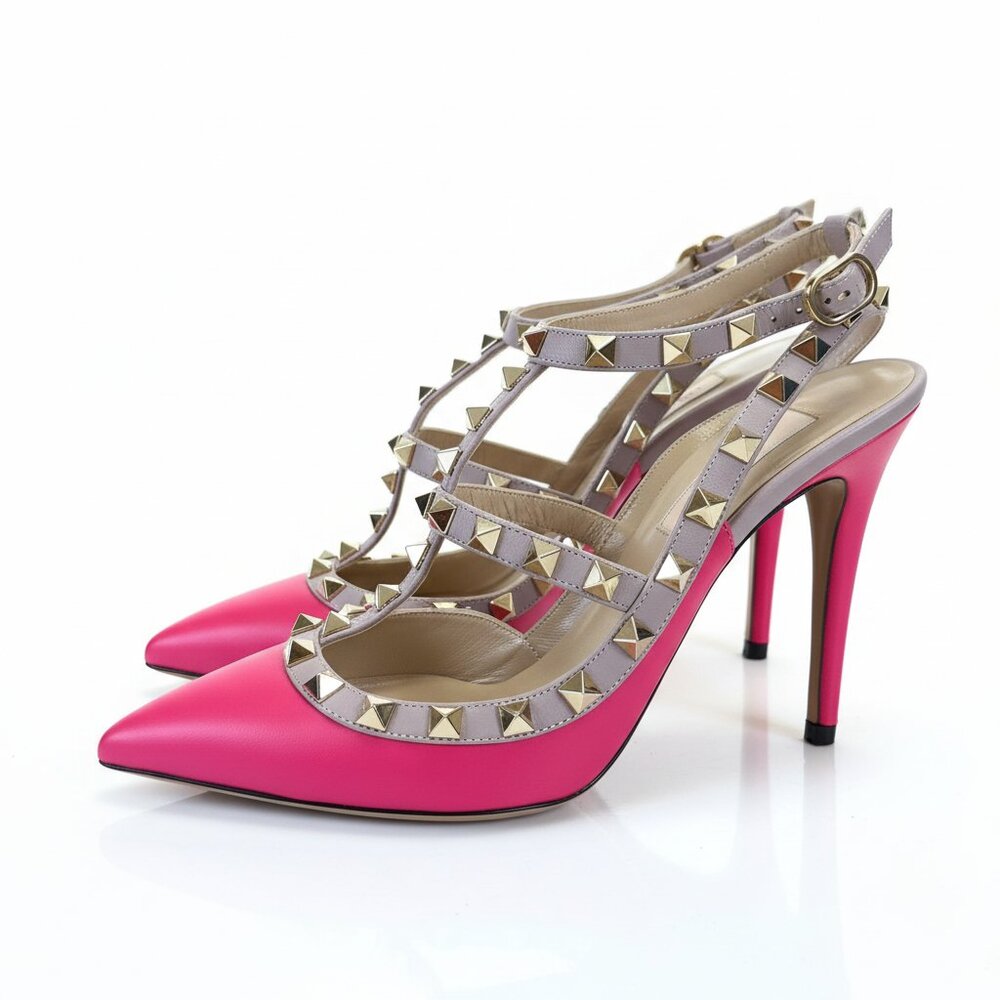 Valentino pink Rockstud shoes, size 7, NEW IN BOX!